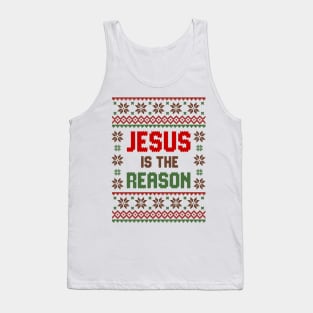 Jesus Is The Reason Ugly Sweater Tank Top